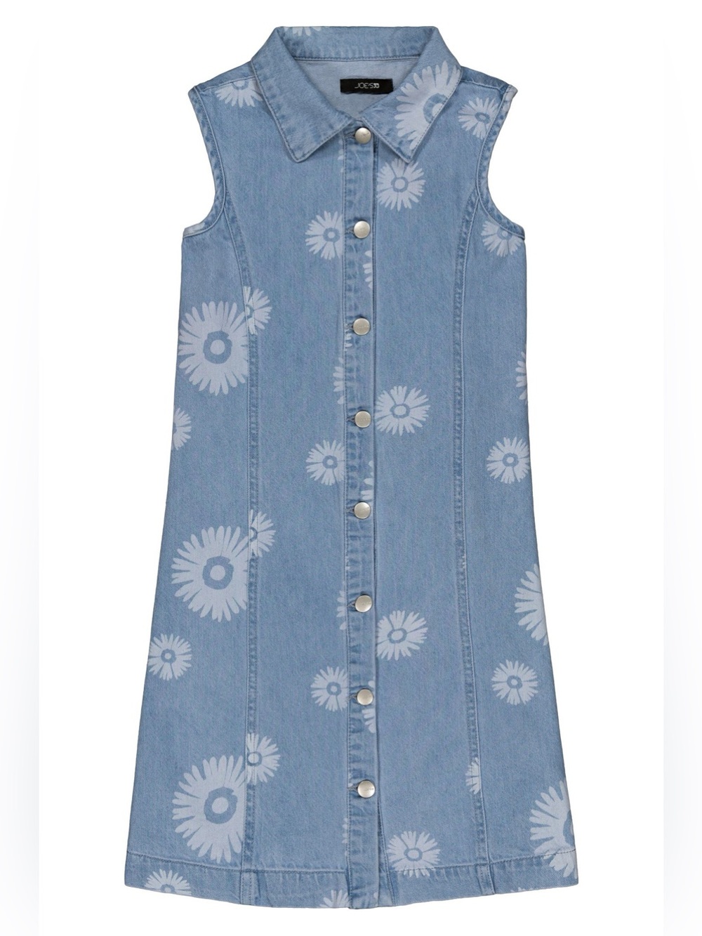Joe's Jeans Light Blue hibiscus Sleeveless Denim Dress size 16